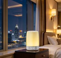 Mesin White Noise Lampu Tidur Warna RGB Kontrol Jarak Jauh APP untuk Speaker Jam Digital Multilevel