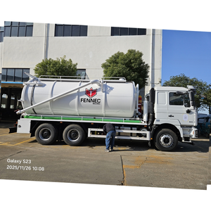 SHACMAN Sinotruck HOWO 6 Wheels Sewer Suction Truck with High Pressure Sewer Jetting 10-15tonne Super vacuum truck - Product Image 4