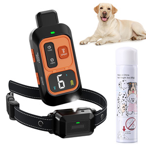 Collier anti-aboiement réglable pour chien, 1000 pieds, nouveau, étanche IPX5, rechargeable, avec vibrations, avertissement sonore, télécommande, nylon, plastique, <span class=keywords><strong>spray</strong></span> - Product Image 1