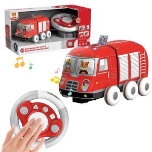 KY oyuncaklar yeni teknoloji bebek eğitici direksiyon oyuncaklar yıkanabilir Carbody RC itfaiye kamyonu çocuklar için bebek