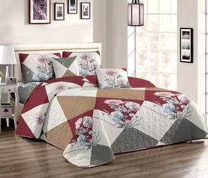 Prezzo a buon mercato 3 pezzi di alta qualità completamente trapuntato ricamo trapunta set di biancheria da letto coloful set di trapunte di lusso eco-friendly lenzuolo - Product Image 3