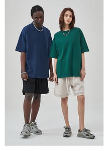 เสื้อยืดแฟชั่นหรูหรา 230gsm ผ้าหนา ทรงหลวม ไหล่ตก ระบายอากาศได้ดี ไม่ยับ แห้งเร็ว สไตล์สตรีท 100% - Product Image 2