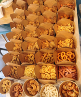 Boîtes à emporter personnalisées pour la restauration rapide, en carton recyclé alimentaire, avec paillettes, pour poulet frit et hamburgers