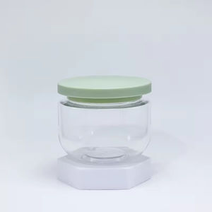 Tarros de Plástico Redondos Vacíos de 250g para Crema Exfoliante Corporal, Envases Cosméticos Personalizados con Tapas - Product Image 4
