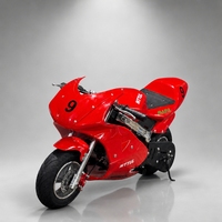 Mini moto 49cc pour enfants, vitesse maximale 50 km/h, démarrage par lanceur, frein à disque, moto tout-terrain pour enfants