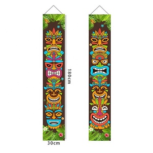 Decorazione per Festa Hawaiana Luau, Insegna Tropicale Tiki per Porta o Veranda, Banner per Festa di Compleanno <span class=keywords><strong>Aloha</strong></span> o Carnevale - Product Image 5