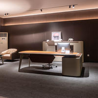Vente directe d'usine meubles en forme de L directeur exécutif chef de la direction table de bureau avec armoire