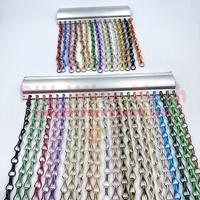 Rideau en chaîne d'aluminium décoratif, séparateur de pièce en maille métallique pour salon, chambre, hôtel, restaurant et bureau