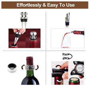 Juego <span class=keywords><strong>de</strong></span> Regalo <span class=keywords><strong>de</strong></span> Lujo <span class=keywords><strong>de</strong></span> 6 Piezas para Abrir Vino con Aerómetro, Vertedor y Tapón, Ideal para Regalo <span class=keywords><strong>de</strong></span> Inauguración <span class=keywords><strong>de</strong></span> Casa o Boda - Product Image 6
