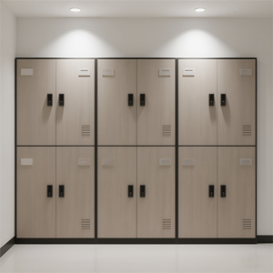 Nuevo Armario de Almacenamiento Exterior Moderno, Impermeable, Ecológico, Resistente al Fuego, de Madera, en Forma de Z, de 12 mm de Grosor, para Apartamentos y Gimnasios - Product Image 2