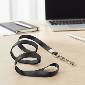 Porte-clés personnalisé en sublimation de haute qualité en soie noire tissée avec logo du Cambodge - Product Image 1