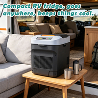 Réfrigérateur de voyage 22 L 12/24V DC portable avec fonction de refroidissement et de chauffage pour camion, camping-car, camping en plein air JDA