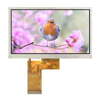 Écran LCD TFT de haute qualité de 7 pouces, interface RGB 800x480, couleur 24 bits, panneau tactile capacitif, rétroéclairage LED, 400-650 cd/m2