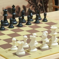 Grand jeu d'échecs en bois à 64 grilles, planche d'entraînement pour compétition spéciale avec roi de 95mm
