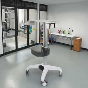 Carrito de Almacenamiento de Herramientas Dentales de Aleación de Aluminio para Salón de Belleza, Soporte Móvil Blanco Ajustable para Supermercado y Escuela - Product Image 1