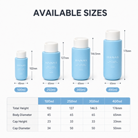 Bouteille en plastique PE souple recyclable pour soins personnels et cosmétiques, avec logo personnalisé, 100ml, 250ml, 300ml, 400ml, impression sérigraphique, vente en gros