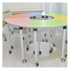 Bureau d'étude scolaire rond Offre Spéciale Table d'équipe polygone bureau de <span class=keywords><strong>formation</strong></span> moderne avec chaises pour étudiant ou adulte - Product Image 5