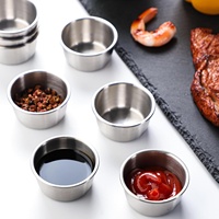 Coupelle à sauce en acier inoxydable, boîte à assaisonnement pour salade de tomates, boîte à assaisonnement pour barbecue, petit plat de forme minimaliste et moderne