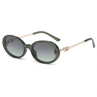 Nouvelles Lunettes de Soleil Ovales Unisexe Anti-UV400 Style Européen et Américain Monture Complète Tendance Influenceur Personnalisées