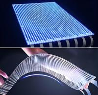 Jode film écran led transparent P8 film LED transparent souple écran led verre transparent LED film flexible