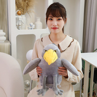 Couverture de boîte à mouchoirs baleine à bec de cigogne en peluche mignonne et douce poupée en peluche à bec de cigogne drôle créative