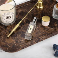 Plateau rectangulaire en marbre luxueux avec coins arrondis - Pierre naturelle certifiée FDA/LFGB, vente en gros pour la décoration intérieure et les articles de cuisine