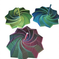 Nouvelle étoile sensorielle 3D imprimée en spirale tourbillonnante avec poignée pour soulager le stress – Jouet sensoriel fantaisie