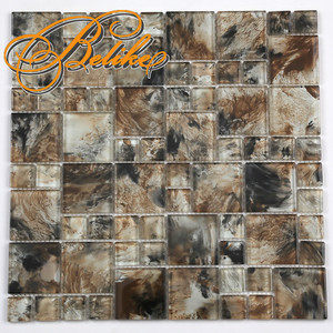 Carrelage en mosaïque de verre coloré, couverture murale, motif esthétique, piscine somptueuse, décor d'eau, Style exquis - Product Image 6