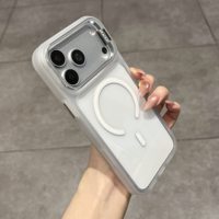 Aanpasbare siliconen magnetische kickstand hoes voor iPhone 18 17 Pro Max 2-in-1 schokbestendig verborgen kickstand hoesje met soft-touch gevoel
