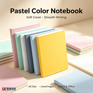 Pastel Color Notebook A5 Size Soft Cover Lined Pages School Office Use - Product Image 1