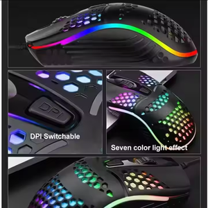 Souris de jeu ergonomique RGB en gros, souris de jeu optique filaire LED RGB légère pour joueurs, souris USB filaire pour ordinateur - Product Image 3
