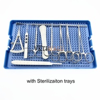 Kit de chirurgie esthétique pour paupières doubles, ciseaux cosmétiques pour les yeux, porte-aiguille, pinces, instruments chirurgicaux ophtalmiques