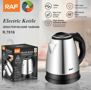 Hervidor Eléctrico RAF R.7816 de Acero Inoxidable de 2L <span class=keywords><strong>con</strong></span> Calentamiento Instantáneo, Ideal para Uso Diario en el Hogar, Excelente Precio - Product Image 6
