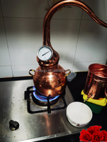 Alambic artisanal en cuivre pur DYE 10L pour brandy de fruits et whisky - Équipement de distillation en petite série pour ferme et verger