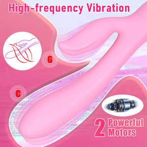 YAQU Voll gummi beschichtete Kaninchen vibratoren Wiederauf ladbare G-Punkt Dual Motor Vaginal Mastur bator Frauen Sinnliche Massage geräte Sexspielzeug - Product Image 3