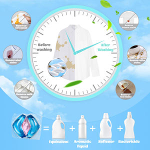 Cápsulas de detergente para ropa con infusión de aceites esenciales 3 en 1, cápsulas desechables fragantes para ropa y prendas de vestir - Product Image 3