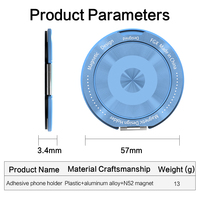 Support magnétique pour téléphone de voiture avec logo personnalisé, alliage d'aluminium 6065, axe rotatif SK7, rotation à 360 degrés