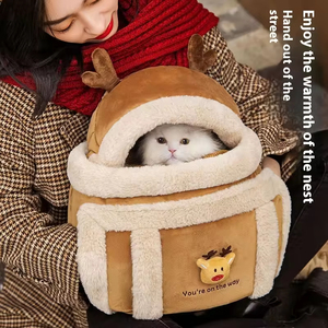Luxury Small Animal <b>Backpack</b> Winter Outdoor <b>Cat</b> and Dog Bag with Portable Space for Pet Travel - Product Image 2