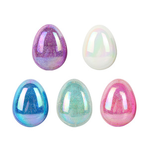 Egg Shape Hair Comb For Easter Decoration With Iridescent Color And Glitter Finish For General Population Indoor Use - Product Image 1