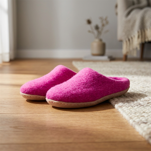 Nepal Made Felt <b>Slippers</b> Non-Slip Handmade Wool Unisex Home Use All Season Applicable Bedroom Kitchen Wears - Product Image 3