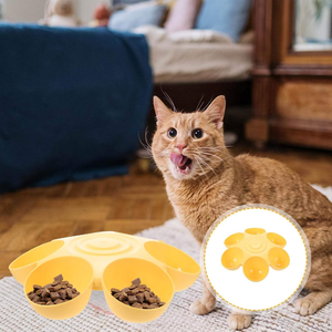 Comedero Lento para Mascotas 6 en 1 con Forma <span class=keywords><strong>de</strong></span> Flor, Tazón <span class=keywords><strong>de</strong></span> Agua <span class=keywords><strong>de</strong></span> Plástico para una <span class=keywords><strong>Dieta</strong></span> Saludable, Accesorios para Viajes <span class=keywords><strong>de</strong></span> Gatos - Product Image 1