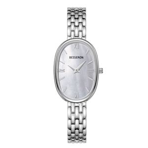 Montres en quartz ovales de luxe personnalisées pour femmes, montres en acier inoxydable, bijoux, fabricants chinois, usine OEM - Product Image 4