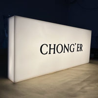 Boîte à lumière LED en acrylique murale, lettres personnalisées, panneau d'affichage, double face, petite enseigne, usage commercial, IP65 avec CE Rohs