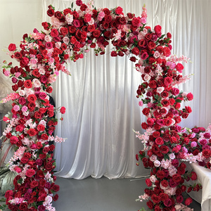 Ifg phong cách phổ biến 8ft Chiều cao <span class=keywords><strong>Fuchsia</strong></span> và vòm hoa màu đỏ cho trang trí đám cưới - Product Image 1