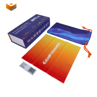 Coffret de luxe en carton pour lunettes avec couvercle rabattable, personnalisable avec logo, pour lunettes de soleil, avec pochette et chiffon de nettoyage