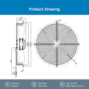 Ventiladores Axiales ebmpapst S4E300-AS72-53 de 300 mm, 27 W, 230 V CA, Ventiladores Eléctricos, Ventiladores de Aire Acondicionado, Ventiladores de Refrigeración Axiales - Product Image 3