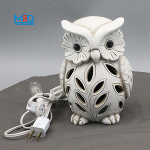 MSD Moderner Stil Neue Magische Fantastische Tier-Harz-LED Weiße Kuhkopf-Lampe Statue Weihnachtsgeschenk USB-Anschluss Schalter Beleuchtung - Product Image 2