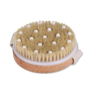 Bathroom Supplies Natural Soft Bristles Shower Scrubber with Massage Nodes - Product Image 1