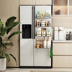 Confezione da 2 portaspezie magnetico adesivo portaoggetti per frigorifero portaspezie per frigorifero lavapiatti a microonde - Product Image 5