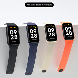 Funda de reloj de silicona 2 en 1 de Color caramelo + correas de reloj de silicona para Xiaomi <span class=keywords><strong>Mi</strong></span> Band 9 correas de reloj activas para <span class=keywords><strong>Mi</strong></span> Band 9 Active - Product Image 3